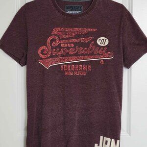 SUPERDRY, burgundy tshirt, men